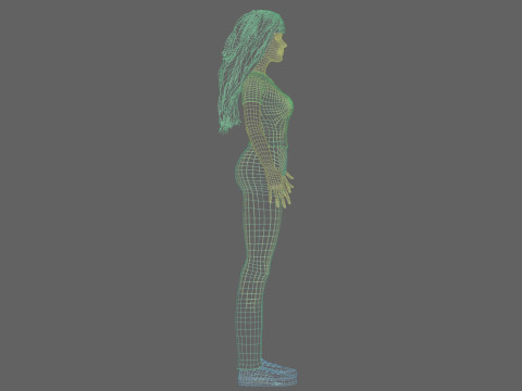 Stylized Pretty Woman V35194 3D Model
