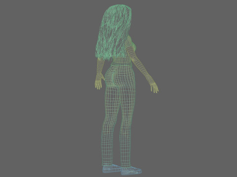 Stylized Pretty Woman V35194 3D Model