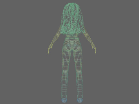 Stylized Pretty Woman V35194 3D Model