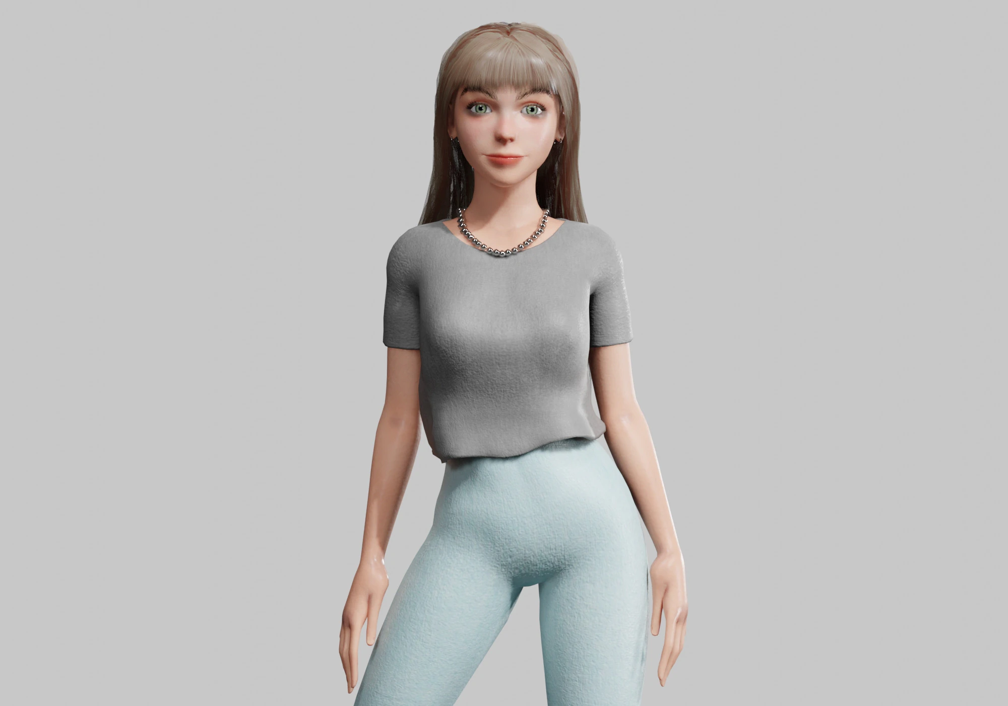 Sweet Basic Woman V30993 3D Model .c4d .max .obj .3ds .fbx .stl .blend