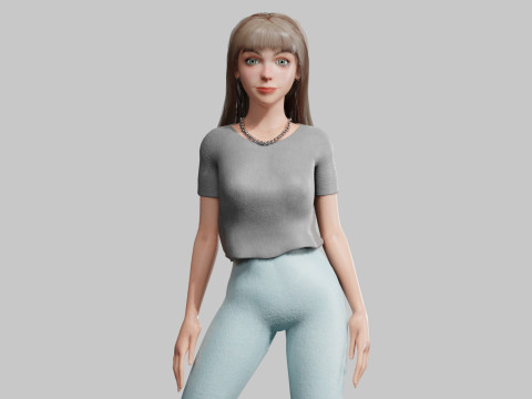 Sweet Basic Woman V30993 3D Model