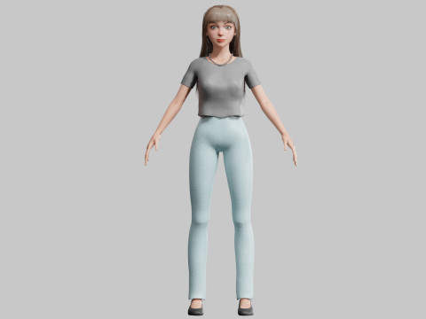 Sweet Basic Woman V30993 3D Model