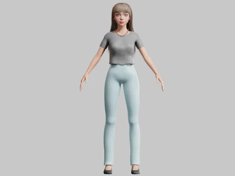 Sweet Basic Woman V30993 3D Model
