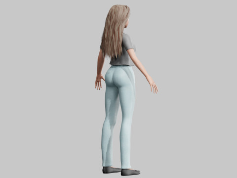 Sweet Basic Woman V30993 3D Model