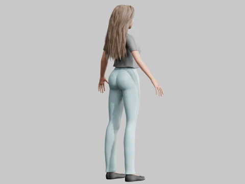Sweet Basic Woman V30993 3D Model