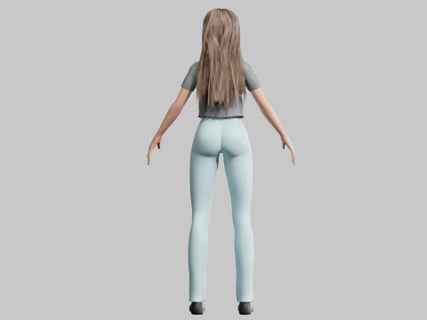 Sweet Basic Woman V30993 3D Model