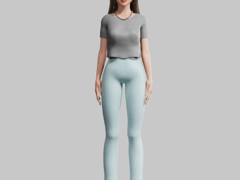 Sweet Basic Woman V30993 3D Model