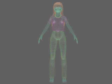 Sweet Basic Woman V30993 3D Model