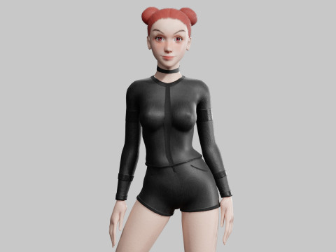 Sweet cute Woman V24907 3D Модель