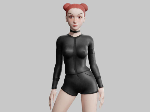 Mulher doce e fofa V24907 Modelo 3D