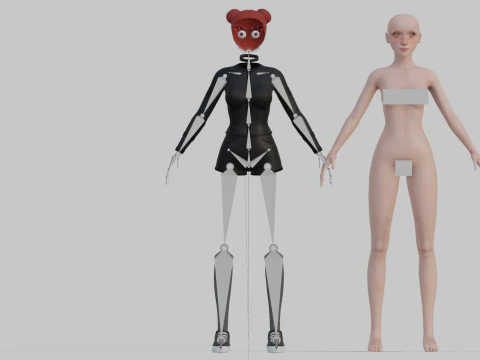 प्यारी प्यारी महिला V24907 3D मॉडल