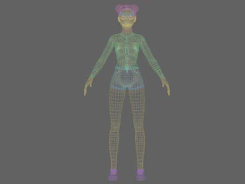 प्यारी प्यारी महिला V24907 3D मॉडल