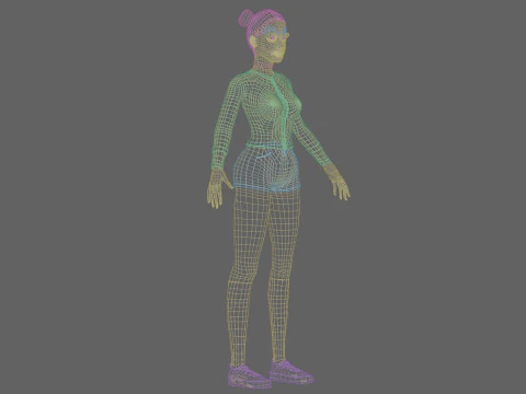 प्यारी प्यारी महिला V24907 3D मॉडल