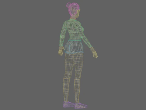 प्यारी प्यारी महिला V24907 3D मॉडल