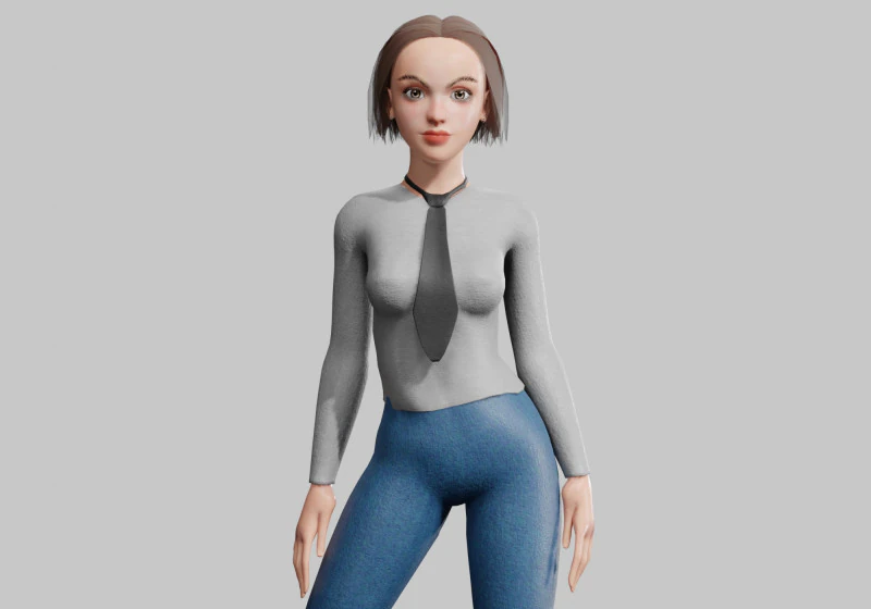 Dulce mujer bonita V31882 Modelo 3D .c4d .max .obj .3ds .fbx .stl .blend 