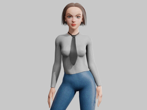 Sweet Pretty Woman V31882 3D Model