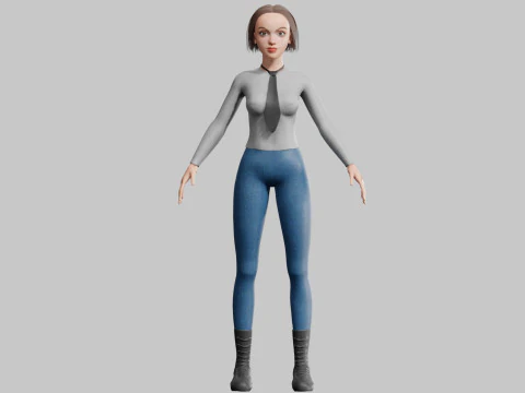 Dulce mujer bonita V31882 Modelo 3D