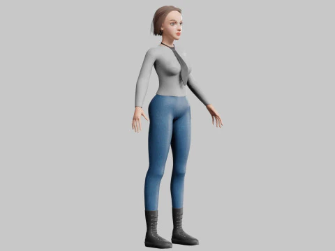 Dulce mujer bonita V31882 Modelo 3D