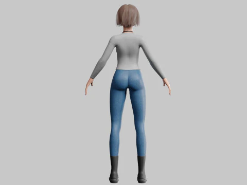 Dulce mujer bonita V31882 Modelo 3D