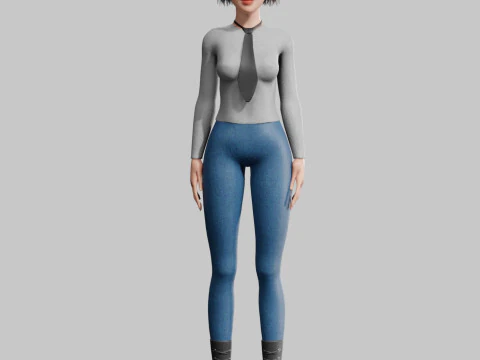 Dulce mujer bonita V31882 Modelo 3D