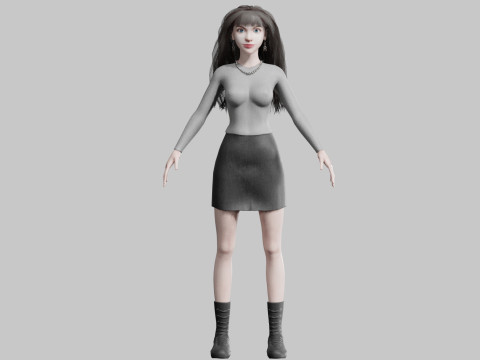 Teen cute Woman V38783 Modello 3D