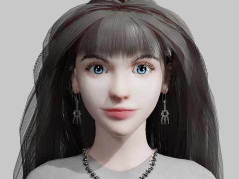 Teen cute Woman V38783 Modello 3D