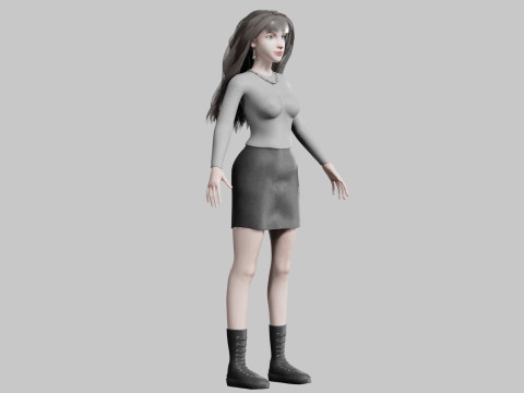 Teen cute Woman V38783 Modello 3D