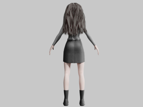 Teen cute Woman V38783 Modello 3D