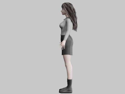 Teen cute Woman V38783 Modello 3D