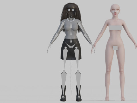Teen cute Woman V38783 Modello 3D