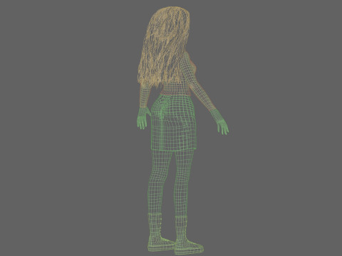 Teen cute Woman V38783 Modello 3D