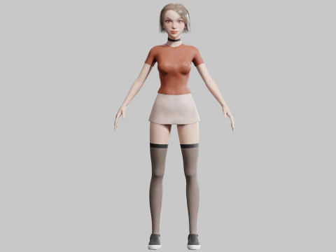 Teen Pretty Woman V30619 3D Model