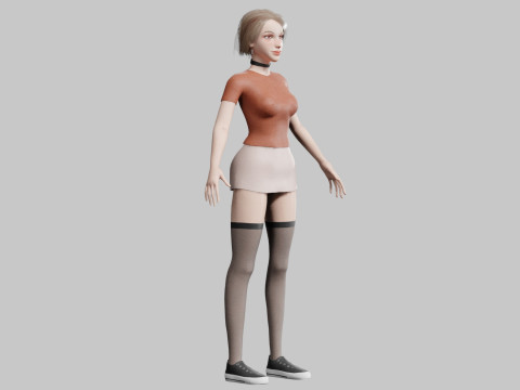 Teen Pretty Woman V30619 3D 모델