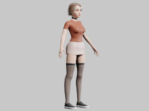 Teen Pretty Woman V30619 3D Model