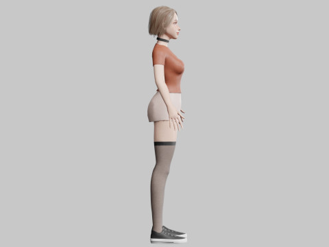 Teen Pretty Woman V30619 3D 모델