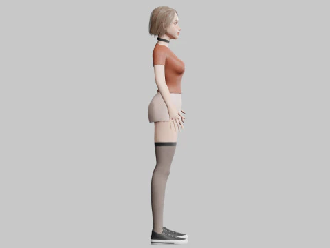 Teen Pretty Woman V30619 3D Model