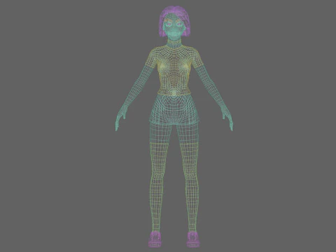 Teen Pretty Woman V30619 3D Model