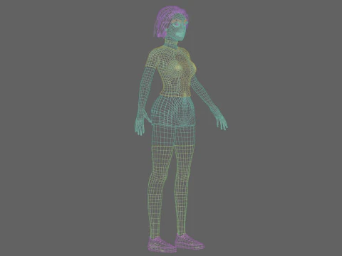 Teen Pretty Woman V30619 3D Model