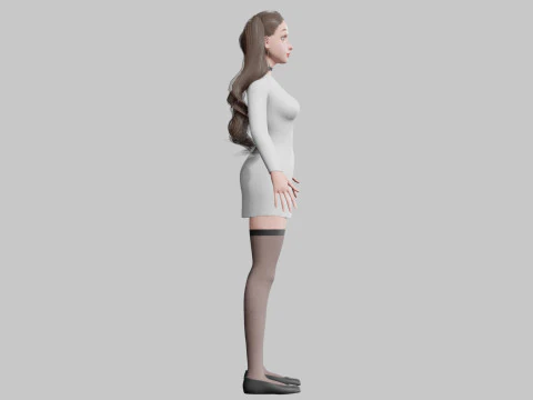 Young cute Woman V34706 3D Model
