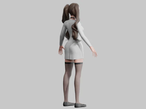 Young cute Woman V34706 3D Model