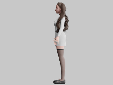 Young cute Woman V34706 Modello 3D