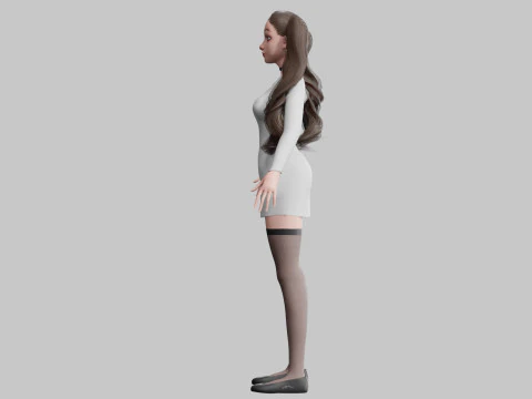 Young cute Woman V34706 3D Model