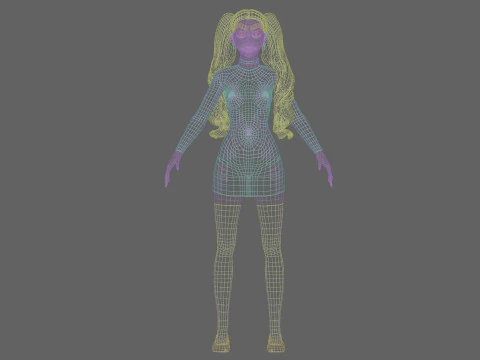 Young cute Woman V34706 3D Model