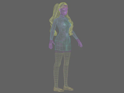 Young cute Woman V34706 3D Model