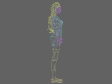 Young cute Woman V34706 Modello 3D