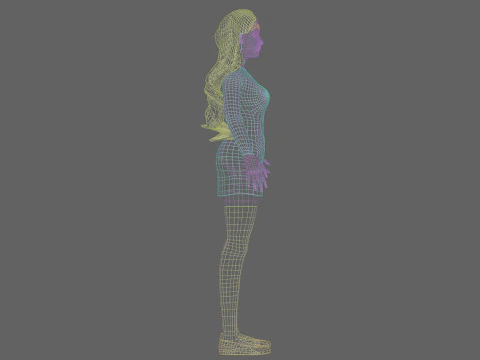 Young cute Woman V34706 3D Model