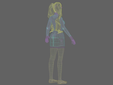 Young cute Woman V34706 Modello 3D