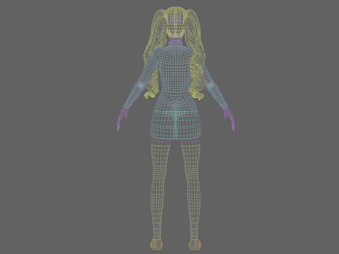 Young cute Woman V34706 Modello 3D