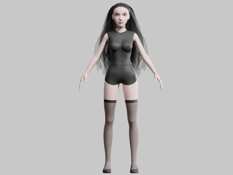 Young Pretty Woman V28667 3D Model