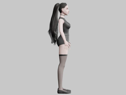 Young Pretty Woman V28667 3D Model